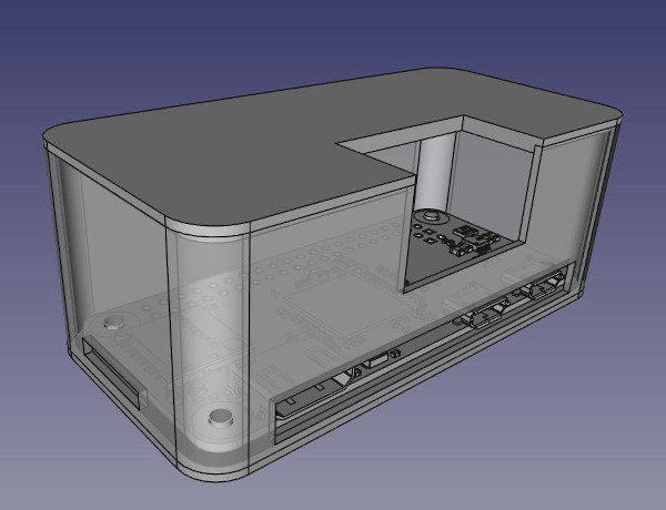 freecad view of the enclosure